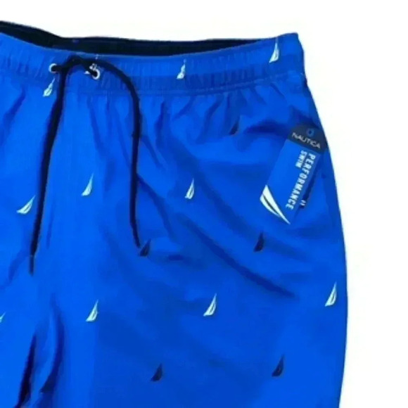 NEW Nautica Swim Performance Board‎ Shorts Blue Swim Trunks Mens Sz XXL NWT - Picture 4 of 11